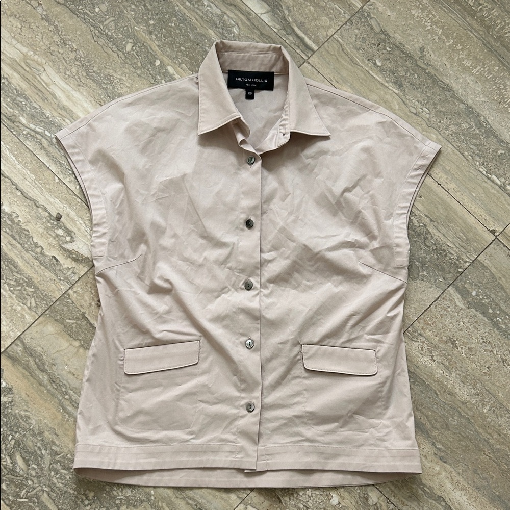 Women's Beige Button Down Shirt